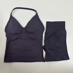 FImpact Seamless Yoga Set for Women – Longline Strappy Tank Top