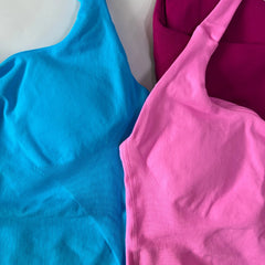 Seamless Halter Gym Top for Women – Backless Longline Strappy Yoga Tank