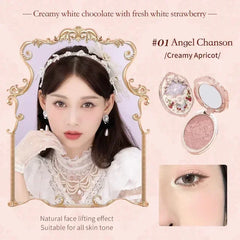 Flower Knows Strawberry Rococo Blush – Embossed Cheek Tint with Brightening & Contouring Effect