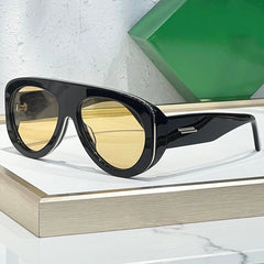 Oval Acetate Sunglasses for Men & Women – Thick Frame Retro UV400 Eyewear | High-Quality