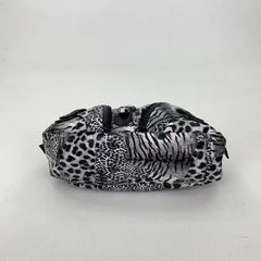 Leopard Dumpling Handbag - Large Top Handle Shoulder Tote Bag for Women