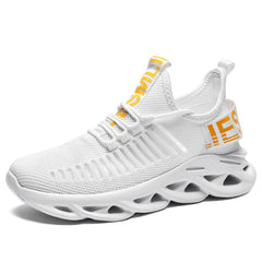 Unisex Wide Toe Box Sneakers – Breathable Mesh Lace-Up Casual Shoes
