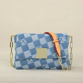 Structured Crossbody Bag – Vegan Leather 8.5" Fits iPhone 15