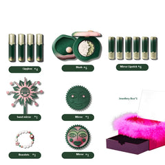Girlcult Peach Makeup Gift Set – 20-Piece All-in-One Kit with Lipstick, Blush, Lip Gloss & Mirror