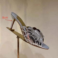 2026 European & American Style Sequin Rhinestone Open-Toe Slippers