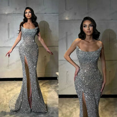 Glitter Luxury Sequin Evening Dress – Customizable Prom & Cocktail Gown