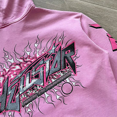 Pink Brainwashed Hoodie – Oversized Unisex Sweatshirt with Bold Brain Graphic