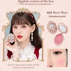 Flower Knows Strawberry Rococo Blush – Embossed Cheek Tint with Brightening & Contouring Effect