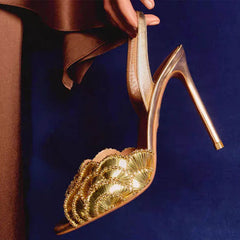 2026 European & American Style Sequin Rhinestone Open-Toe Slippers