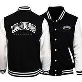 Retro Los Angeles Letterman Jacket – Loose-Fit Baseball-Style Coat for Men