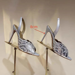 2026 European & American Style Sequin Rhinestone Open-Toe Slippers