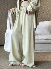 White Pinstripe Two-Piece Suit – Polyester Viscose Cold Wash Oversized