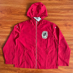 SAINT VANITY Embroidered Willow Leaf Trench Coat – Sports-Inspired Casual Waterproof Jacket