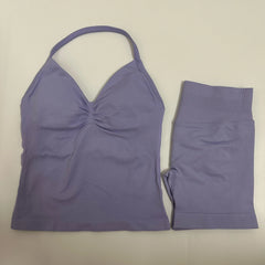 FImpact Seamless Yoga Set for Women – Longline Strappy Tank Top