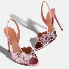 2026 European & American Style Sequin Rhinestone Open-Toe Slippers