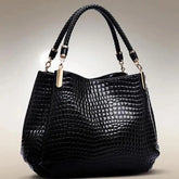 Crocodile Print Large Tote Bag Women - Daily Commute Shoulder Handbag with Bright Face Design