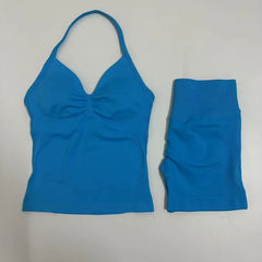 FImpact Seamless Yoga Set for Women – Longline Strappy Tank Top