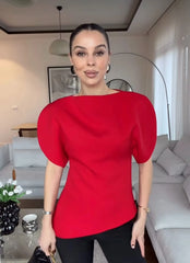 Elegant Lace-Trim Patchwork Blouse for Women – Asymmetrical Hem Solid Top | 2026