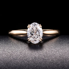 14K Gold Solitaire Ring – 0.5ct Lab-Grown Diamond IGI Certified
