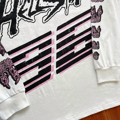HS Long Sleeve Cotton T-Shirt – European & American Streetwear Inspired Unisex Tee |