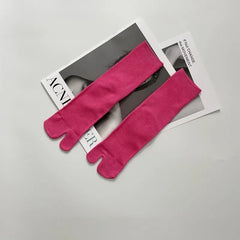 Japanese-Inspired Split Toe Socks – High-Quality Combed Cotton Two-Toed Socks for Men & Women