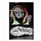 Unisex Wide Toe Box Sneakers – Breathable Mesh Lace-Up Casual Shoes