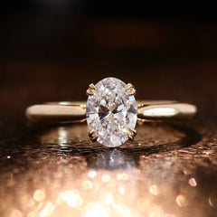 14K Gold Solitaire Ring – 0.5ct Lab-Grown Diamond IGI Certified