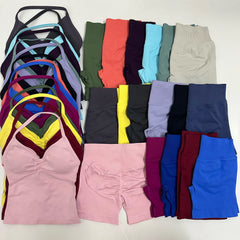 FImpact Seamless Yoga Set for Women – Longline Strappy Tank Top