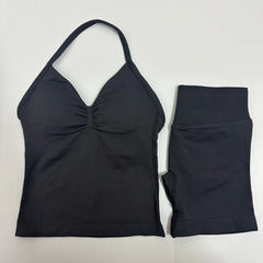 FImpact Seamless Yoga Set for Women – Longline Strappy Tank Top