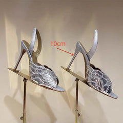 2026 European & American Style Sequin Rhinestone Open-Toe Slippers