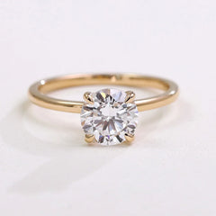14K/18K Solid Gold Stackable Ring Set – Emerald, Oval & Pear Lab-Grown Diamond Trio