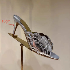 2026 European & American Style Sequin Rhinestone Open-Toe Slippers