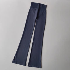 High-Waisted Micro-Flared Yoga Leggings – Seamless Compression with Lifting Effect