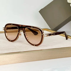 Luxury Classical Limited Edition Sunglasses – Oval Acetate & Alloy Frame with UV400 Protection |