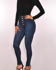 Low Rise Skinny Jeans – Medium Wash Slim Fit Y2K Denim