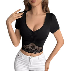 Fitted Cropped T-Shirt – Cotton Spandex Cold Wash Body-Skimming