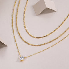 Moissanite Pendant – 1ct DEW Lab-Created S925 Gold Plated