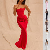 Tube Top Maxi Dress – Backless 4-Way Stretch Cocktail Evening