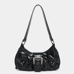 Women's Vintage Two-Tone Leather Bag – Medium Satchel Shoulder