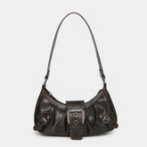Women's Vintage Two-Tone Leather Bag – Medium Satchel Shoulder