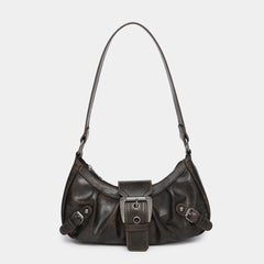 Women's Vintage Two-Tone Leather Bag – Medium Satchel Shoulder