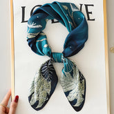 Yellow Silk Square Scarf – 22x22 Inch Dry Clean Only