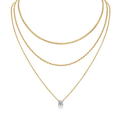 Moissanite Pendant – 1ct DEW Lab-Created S925 Gold Plated
