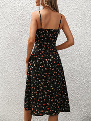 Polka Dot Midi Dress – Rayon Blend 10" Side Slit Modest Length
