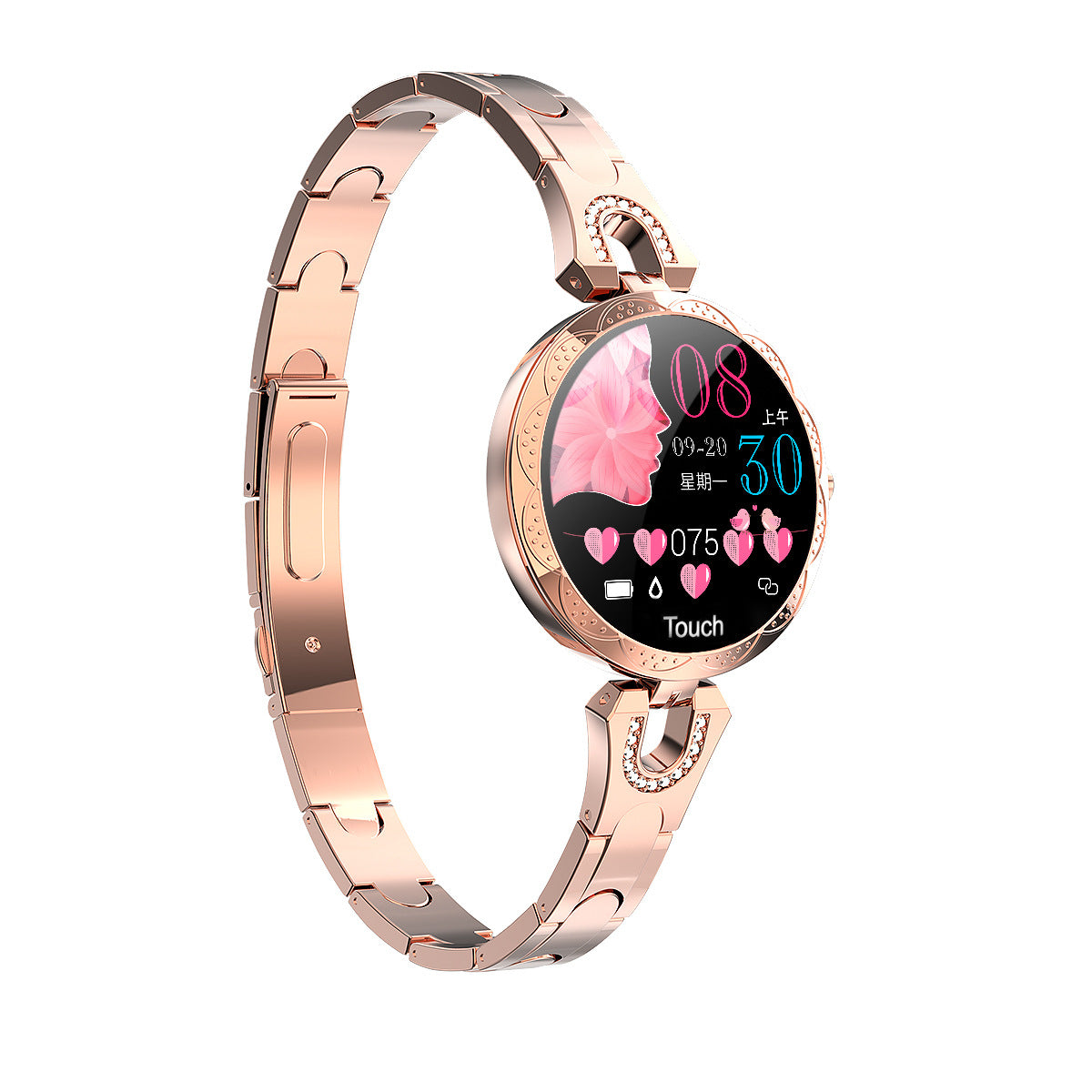 Women's Smartwatch – 3 ATM Heart Rate Tracker iOS Android Compatible