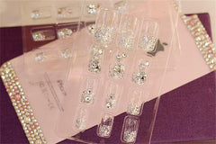 French Tip Press-On Nails – 24 Pcs 12 Sizes Coffin Shape 7-Day Wear