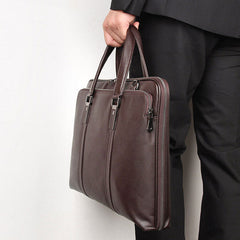 Men's Leather Briefcase – 15.6" Laptop Sleeve Genuine Full-Grain