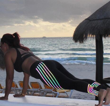 High-Waisted Reflective Leggings – Squat Proof Workout Pants Women