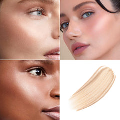Glass Skin Highlighter Wand – Dewy Liquid 12-Hour Wear Universal