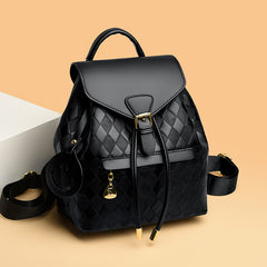 Women's Leather Backpack – 15" Laptop Sleeve School Travel Bag
